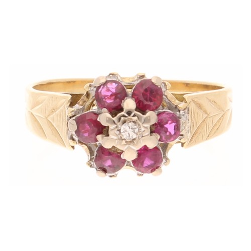 18carat yellow gold rubellite - yellow,