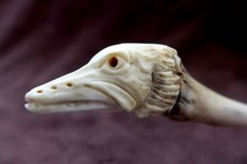  Deer Antler letter opener, fish pike head, handmade and handcrafted, unique J