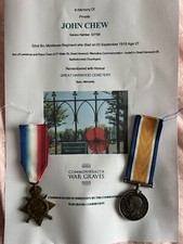 WW1 Medals Chew Middlesex