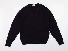 Courtelle Boys Blue V-Neck Acrylic Blend Jumper One Size Pullover