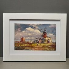 Vintage Art Farming Printed in Great Britain Countryside Windmill Working Land