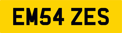 Emz number plate em54 - em54, zes