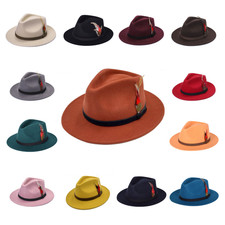 100% Wool Fedora Hat Unisex