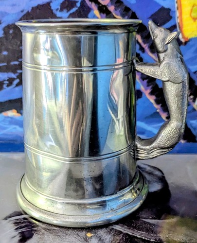 Vintage pewter fox handle - vintage,