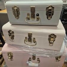 Set of 3 Large Metal Storage