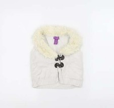 Shrinking Violet Girls White Jacket Coatigan Size 2-3 Years