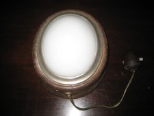 Vintage Metal & Milk Glass Internal Railway Coach/Carriage Light