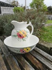 LARGE VINTAGE WASH BOWL AND JUG / PITCHER  *** POUNTNEY & Co BRISTOL **