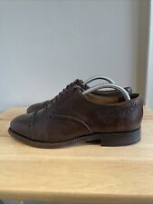 Savile Row Oxford Shoes Barker Leather Men's Size 7 Brown Goodyear Welted Soles