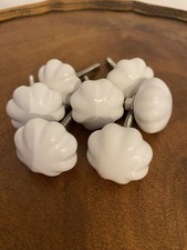 Set Of 7 Off White Ceramic Knobs From Zara Home Screw In Pretty Flower Shape