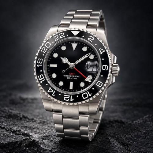 Mens swiss movement gmt - movement,