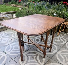 Vintage Oak Table. Drop Leaf
