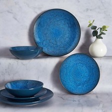 Reactive Blue 12 Piece Dinner
