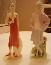 Coalport laries Of Fashion Miss 1925 And Miss 1926 Figurines. 1 Good, 1 A/F
