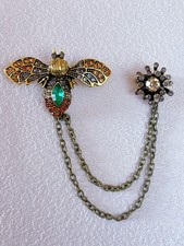 Vintage Bee Chain Brooch