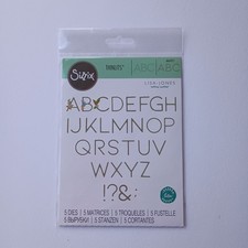 Sizzix Thinlits Die Set Decorative Type 5 Dies Uppercase Alphabet 664477 Rare