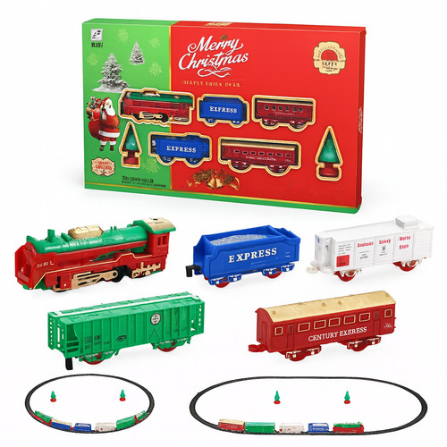 Large christmas train set - christmas,