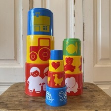 Vintage Baby Toy Stacking Cups Nesting Toy Gowi Large