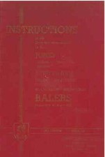 Jones Invicta, Lion & Panther Automatic Pick up & Stationary Baler Manual
