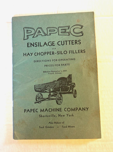Vintage 1933 papec ensliage - papec,