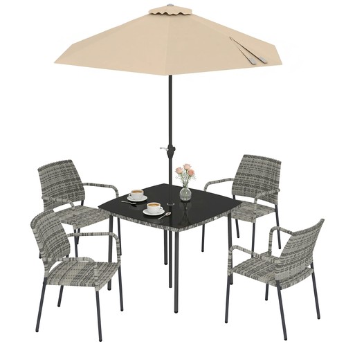Outsunny seater rattan - outsunny,