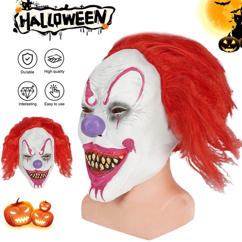 Scary clown mask with messy - scary,