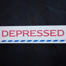 DEPRESSED sticker - Tesco