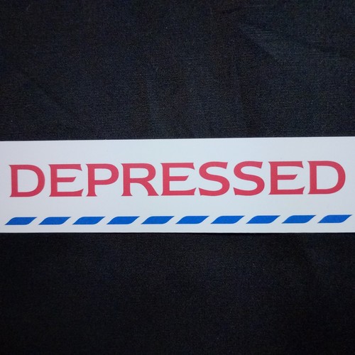 Depressed sticker tesco - depressed,