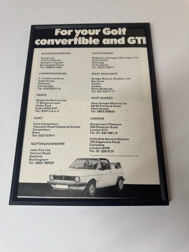 Framed mk1 golf gti - mk1,