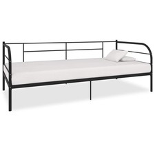 WALPLUS DayBed Frame 90x200 cm Black Metal no Mattress