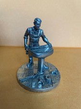 English Miniatures Plumber Fine Art Sculpture Tradesman Pewter Vintage