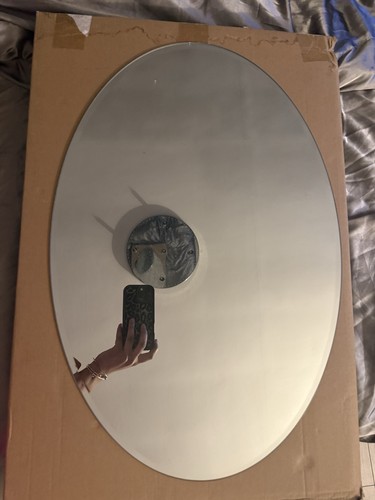 Oval bathroom mirror - -, new