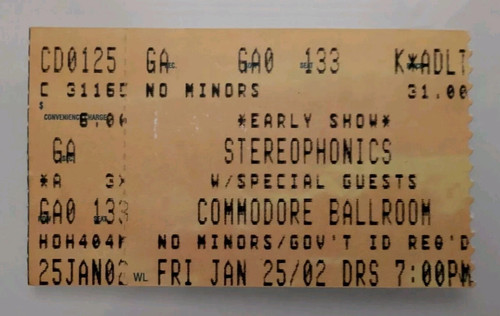Stereophonics concert ticket - concert,