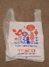 Vintage Rare And Collectable TESCO Plastic Carrier Bag - NEW & UNUSED