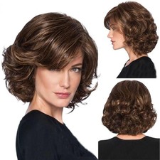 Women Bob Hair Short Brown