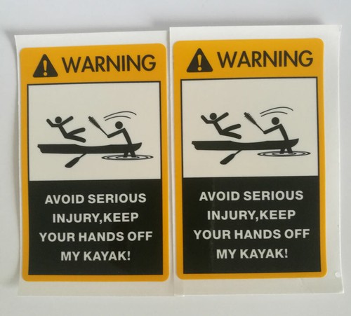 2pcs warning stickers decals - 2pcs,
