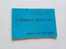 Italjet 50 JC5C-M5C-MM5B Minicross 1980 Original English Booklet Use Manual