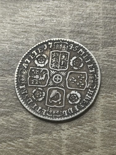 George sixpence 1745 - george, sixpence,