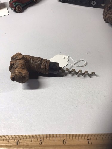 Vintage dog head corkscrew - head,