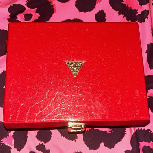 Guess red faux leather - red,