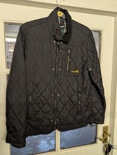 Men's Black Boxfresh Nice Lightweight Padded Jacket Coat Size Meduim In Black.