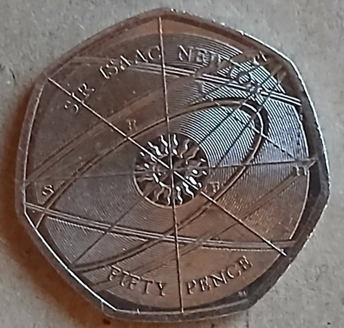 2017 50p coin sir isaac - coin.,
