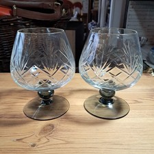 Pair of Vintage Cut Glass