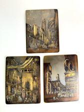 Very Interesting Antique / Vintage copper Or Brass  repoussé Metal Wall plaques