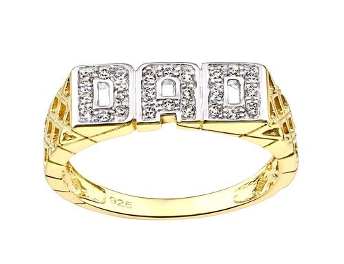 9ct yellow gold silver dad - 9ct,