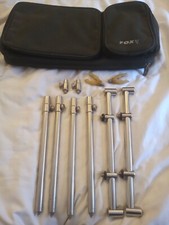 stainless steel fishing bank sticks, buzz bars,butt rest and fox bag