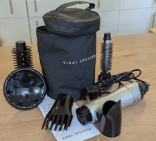 Vidal Sassoon Multi Hot Air Styler 100w VS144  5 Attachments And Carry Case