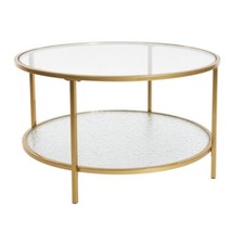 Round Coffee Table with Shelf