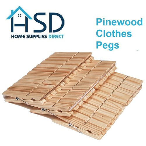 Wooden clothes pegs clips - wooden, pine