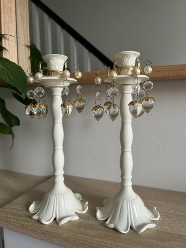 Vintage pair candlestick - pair,
